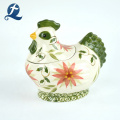 Banco de monedas de cerámica de encargo de la decoración casera de la forma linda vendedora caliente del gallo